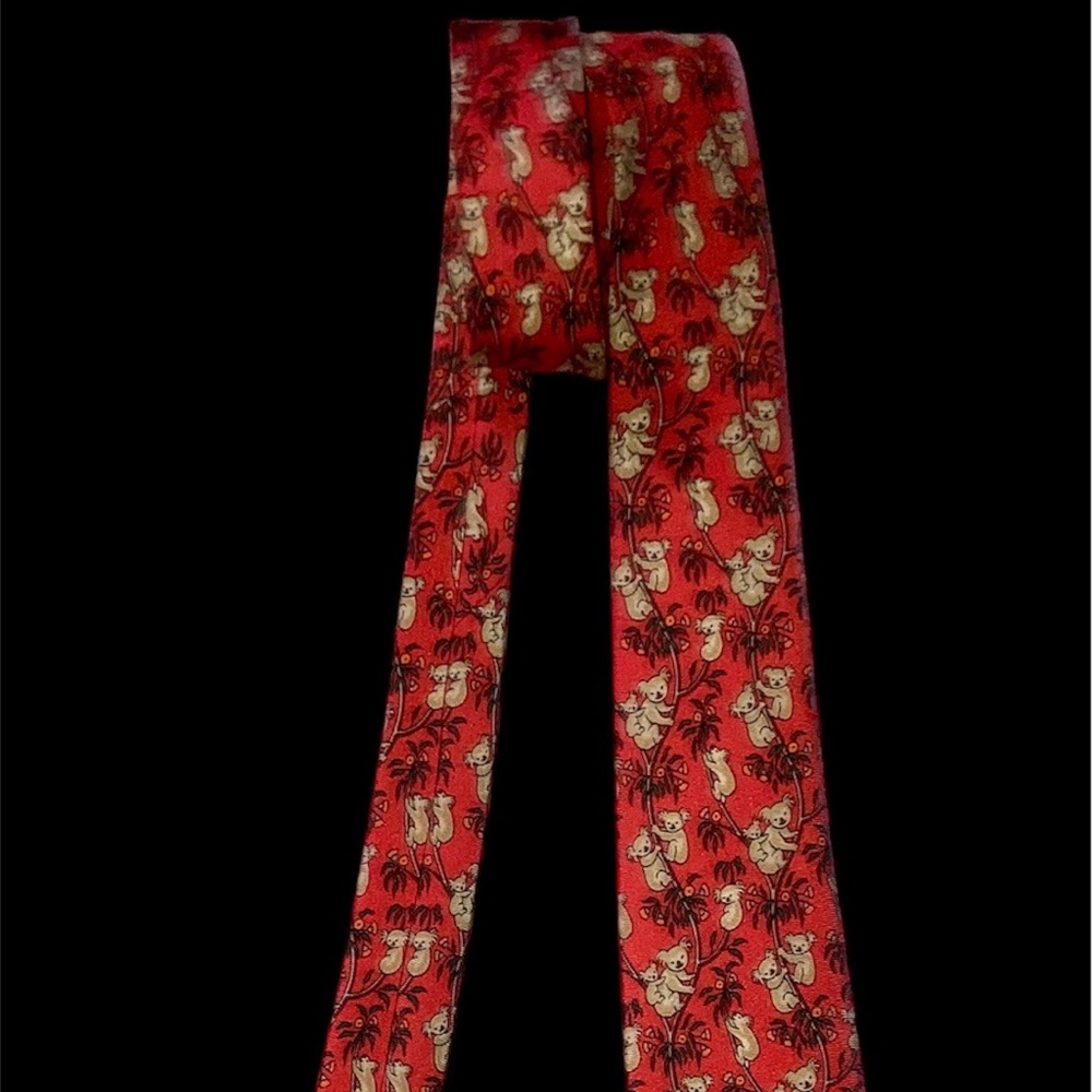 HERMES Silk Neck Tie. Koalas ๐จ๐จ - Picture 6 of 6
